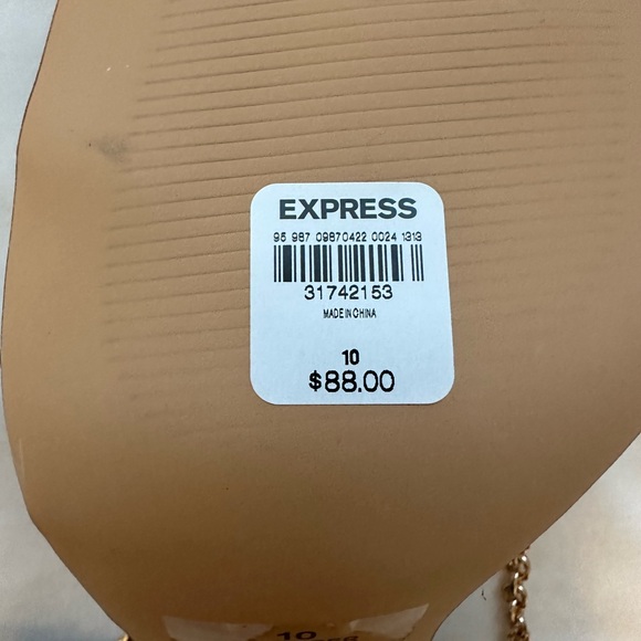 Cute, strappy snake 3.93 inch heels with chain from Express. Size 10 - Picture 7 of 7